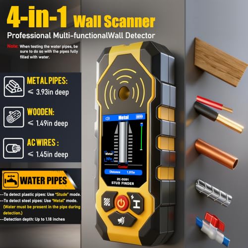 Stud Finder Wall Scanner4 in1Wall Stud Detector of Wood AC Wire Metal Studs