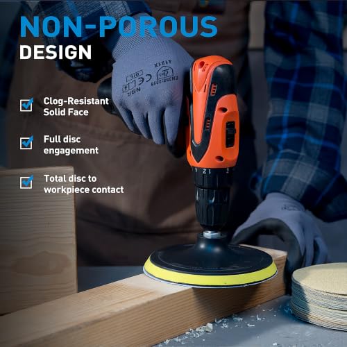 S SATC 30 PCS Sanding Discs Hook and Loop 6 Inch No Hole Aluminum Oxide Sandpaper for Random Orbital Sander Assorted 60 80 100 120 150 180 220 320 400 600 800 1000 Grit - style: No Hole Yellow