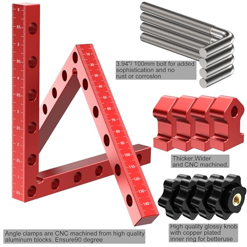 corner clamps for woodworking,2-Pack 5.9",90-degree square positioning