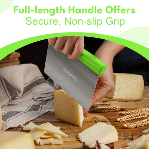 Multi-Purpose Stainless Steel Bench Scraper Dough Blender & Pastry Cutter - color: Green