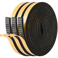 Kikerike Self Adhesive Foam Tape Weatherstrip 1In x 1/2In x 20Ft High Density Foam Insulation Strips Seal Weather Stripping with Strong Adhesive for Door and Window Sound Isolation Soundproofing - size: 1in x 1/2in x 20Ft