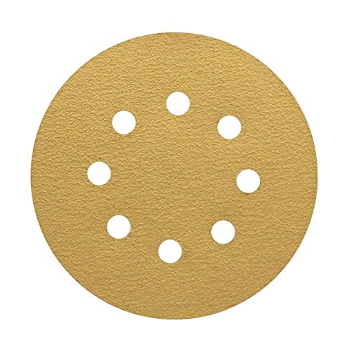 5-Inch 8-Hole Hook and Loop Sanding Discs, Orbital Sander Sandpaper Discs, 100 Pieces Round Sandpaper Set, 100 Grit - size: 100-Grit