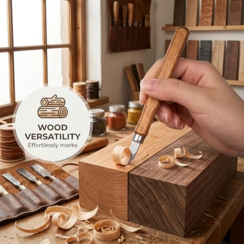 2 Pack Woodworking Marking Knife, Wood Marking Knife Dual | Bevel Striking Knifes, Wood Carving Kit Scribing Tool For Diy Sculpture Carpenter Experts Beginners