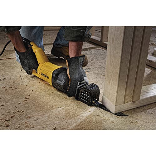 DEWALT Reciprocating Saw, 12 Amp, 2,900 RPM, 4-Position Blade Clamp, Variable Speed Trigger, Corded (DWE305)