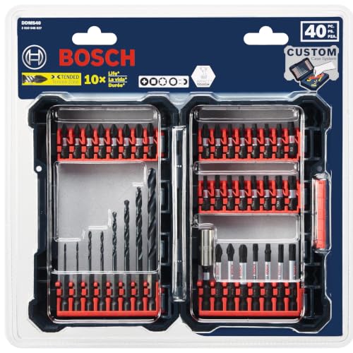 Bosch DDMS40 40 pc. Impact Tough™ Drill Drive Custom Case System Set - size: 40-Piece Set, style: Drill Drive