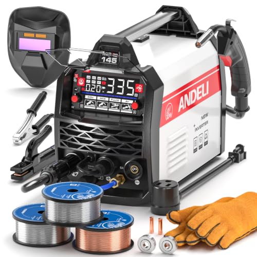 ANDELI Aluminum MIG Welder145A, 4-in-1,110V/220V - color: Red4