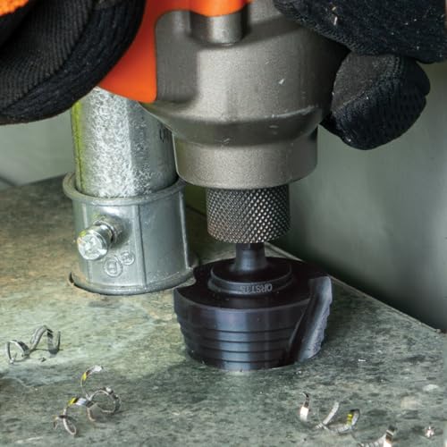 Klein Tools QRST15 Step Drill Bit, Quick Release Spiral Double-Fluted, 7/8 to 1-3/8-Inch, Hex Shank, Cut Steel, Wood, Plastic, Aluminum - size: 7/8 to 1-3/8-Inch, style: Quick Release