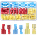 120 Pcs Spade Connectors Kit, Nylon 22-10 Gauge Male and Feamal Spade Terminals, Quick Disconnect Fully Insulated Nylon Wire Connectors Assortment Kit for Automotive, Electronics