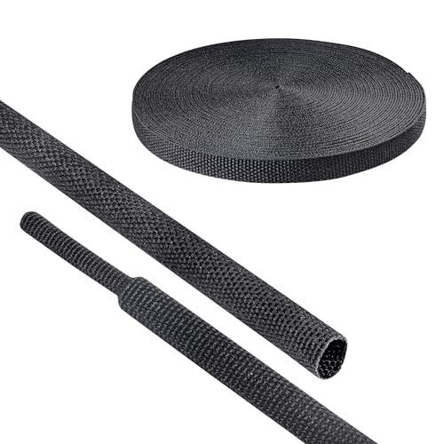2 in 1 Ratio Automotive Heat Shrink Braided Sleeving 1/4''-66ft - size: 1/4''-66ft