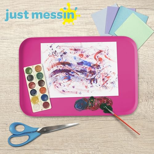 Just Messin’ Silicone Arts and Crafts Mat for Kids, 12"x 18", Pink - color: Pink, size: 12" x 18"