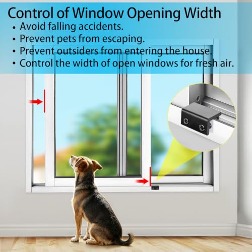 ZRFCXE Window Locks, Fits Horizontal & Vertical Sliding Windows (4 Pack) - color: Black, size: 4 Pack