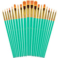 Artstorys Paint Brushes Set, 20 Pcs Acrylic Oil Watercolor Painting Brushes - color: Green