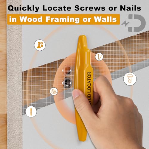 2 PCS Stud Finder, Magnetic Stud Finder Easy to Use, No Batteries Required, Rapid to Locate Screws, Nails, Metal Studs Through Drywall and Wood - Powerful Magnet Stud Finder