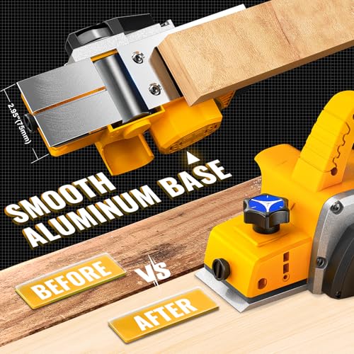 MtiolHig Cordless Planer Compatible with DeWalt 20V Battery,Tool Only - color: Yellow