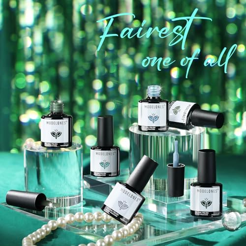 modelones Green Blue Grey Gel Nail Polish Set 6 Colors - color: A Green Blue Grey