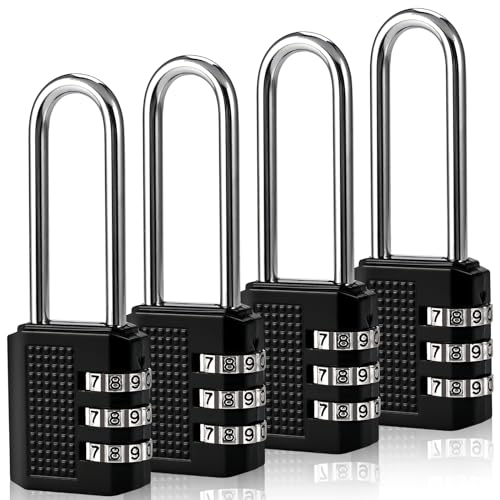 Faburo 4 Pack 2.2 in Long Shackle Small Combination Locker Lock