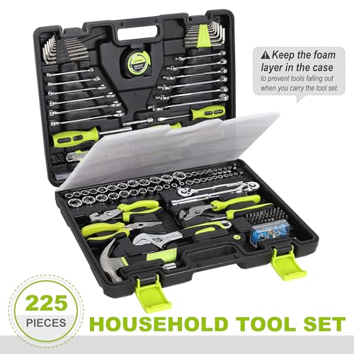 FASTPRO 225-Piece Home Repairing Tool Kit with Tool Box