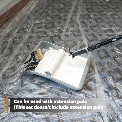ROLLINGDOG 9 Inch Paint Roller Kit - color: 11 pc paint roller kit with drop cloth