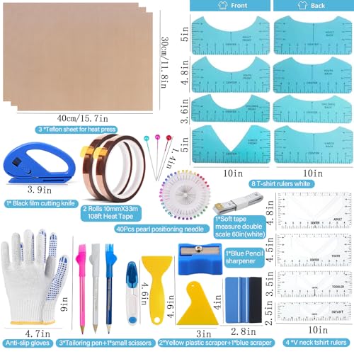 QUKLOGEN Sublimation Shirts Tool Kits - color: Blue