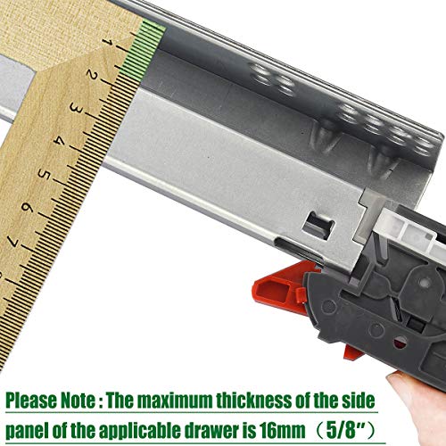 Undermount Drawer Slides 21 inch (1 Pair), Full Extension Soft Close Concealed Drawer Runners, Come with Mounting Screws and Brackets, 1 Pair - size: 21 Inch