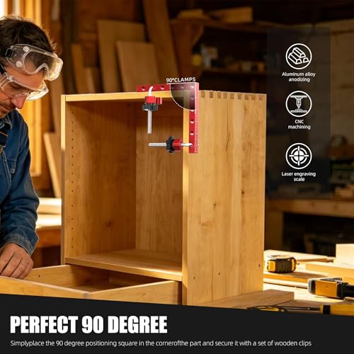 corner clamps for woodworking,2-Pack 5.9",90-degree square positioning