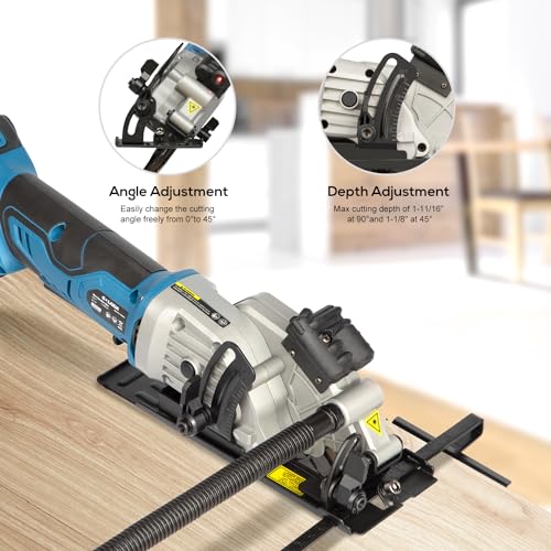20V Cordless Mini Circular Saw 2.0Ah Compact Saw with Laser Guide - style: Cordless 2A