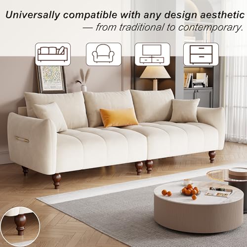 6 Inch Wood Furniture Legs Set of 4 Heavy Duty, Solid Rubberwood Replacement Legs for Sofa, Couch, Table, Bed, Bench - Wooden Sofa Legs Cabinet Feet - Patas para Mesa - color: Walnut, size: 6 Inch