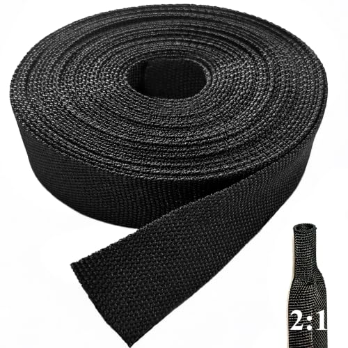 Heat Shrink Braided Cable Sleeve, 25ft 3/4" Wire Management Hose Protection - size: 25ft - 3/4"(20mm)