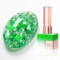 Double Rhythm 15ML Glitter Gel Polish Shimmer Reflective Holographic Color Magnetic for Nail Art Salon DIY at Home (Holographic Emerald-B1219) - color: Holographic Emerald