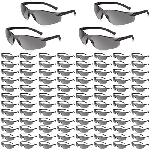 Salfboy Bulk Safety Glasses Tinted, Scratch-Resistant Eye Protection - color: 100 Grey
