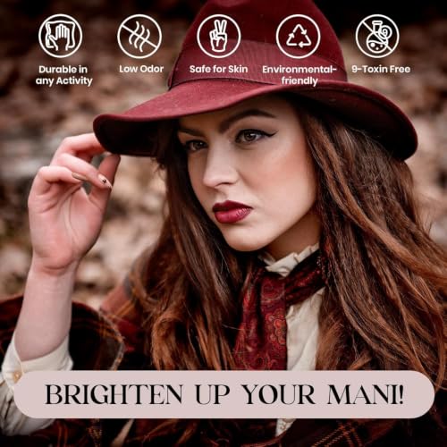 Beetles Fall Gel Nail Polish Set, Academia Aesthetic Nude Brown Glitter Gel - color: A - Nude Brown Burgundy Gold Black | Academia Aesthetic