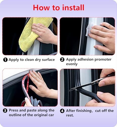 Car Door Seal Strip 3-Layer Pyramid Self Adhesive Rubber 52.49 Ft - size: Pyramid 52.49Ft
