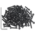 105 Pieces M4 x 20mm Socket Head Cap Screws, Thread Pitch 0.7mm, Sutemribor M4 Black Screws, 12.9 Grade Alloy Steel, Black Oxide Finish, Fully Threaded - size: M4 x 20mm, style: Socket Head