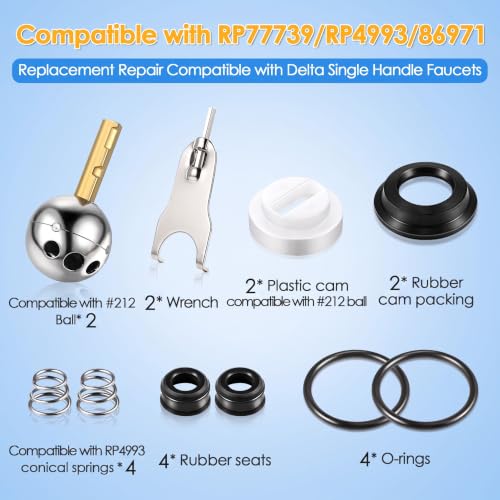 Dreyoo Shower Faucet Repair Kit Compatible with Delta/Peerless, 2 Pack