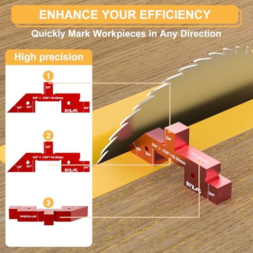 Router Table Setup Bars, 14 pcs Aluminumset Setup Blocks Woodworking, Set Up Blocks for Woodworking, Setup Blocks Gage Blocks for Router Table Saw and Angle Measure Set Up - style: Multifunctional