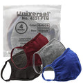 Universal Cloth Face Masks – Reusable Dust & Allergy Masks – 100% Cotton, 2 Layer, Washable, for Teens & Adults – Protects from Dust, Pollen, Pet Dander & More (Basics, Medium- Pack of 4)