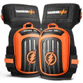 Thunderbolt Knee Pads for Men Construction Knee Pads for Work for Men and Women with Double Gel for Gardening Flooring Roofing Heavy Duty with Extra Thick Foam and Strong Adjustable Non-Slip Straps