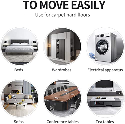 Ezprotekt Large Furniture Sliders for Carpet, 8Pcs Furniture Movers Sliders - color: Beige, size: 9 1/2" x 5 3/4"