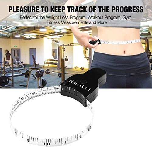 2PCS Tape Measure Body Measuring Tape 60inch (150cm), Retractable Measuring Tape for Body Measurement & Weight Loss, Accurate Body Tape Measure for Fitness, Tailor, Sewing, Handcrafts, Clothes - color: Black
