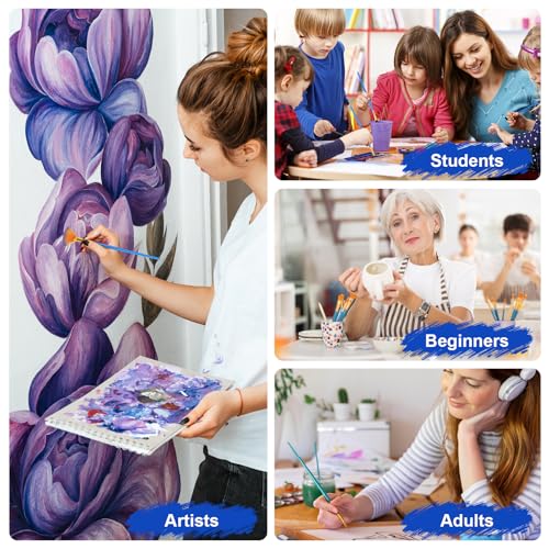 ESRICH 10PCS Paint Brushes, Paint Brush for Acrylic Painting - size: 10p