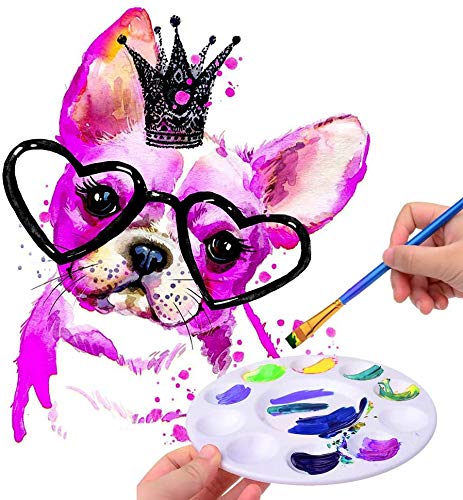 Hulameda 12pcs Paint Tray Palettes,Plastic Paint Pallets for Kids to Paints - color: 12pcs