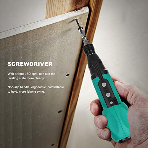 Raguso USB Mini Handheld Magnetic Electric Screwdriver Drill Kit Cordless Electric Screwdriver DIY Power Tool for Furniture Assembly for Electronics