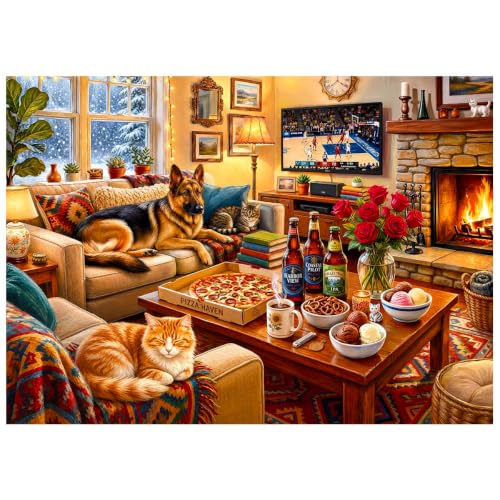 Cozy Living Room Puzzles for Adults 1000 Pieces - color: Cozy Retreat