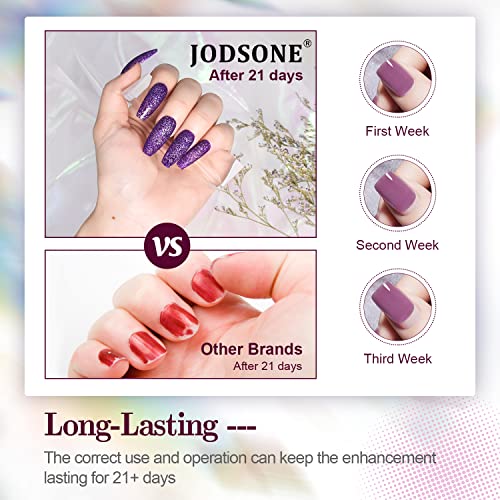 JODSONE Gel Nail Polish Shiny High Gloss Surface Strengthening Glitter Minimalistic Artistic Creation Starter Set 36 Pieces - color: B20