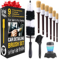Car Detailing Brush Set 9-pc, Car Detailing Kit Interior by Detail Dudes - size: 9 Pack (Full Kit)
