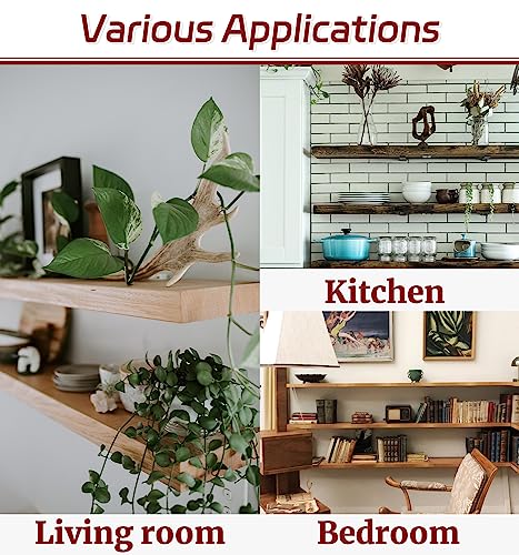 10 Inch Shelf Brackets, 8 Pack Floating Shelf Bracket, 1/5" Thick - size: 10 Inch, style: 8 Pack