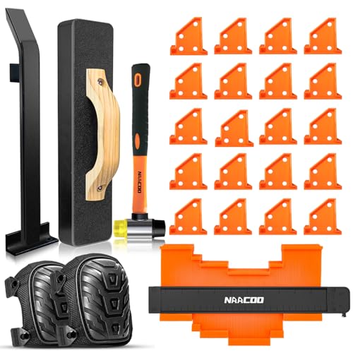 NAACOO Laminate Flooring Tools, 6in1 Pro Floor Install Kit for Vinyl Plank - size: Pro-6 in 1 Flooring Tools
