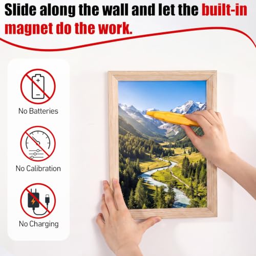 Konohan 2 Pcs Magnetic Stud Finder No Battery Required Heavy Duty Magnet Wall Scanner Portable Stud Locator Tool for Drywall Nails Screws Behind Walls for Home Improvement Mounting Projects