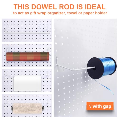 Pegboard Organizer Accessories, 18 Pack Baskets Cups Hooks (White+Clear) - color: White+Clear