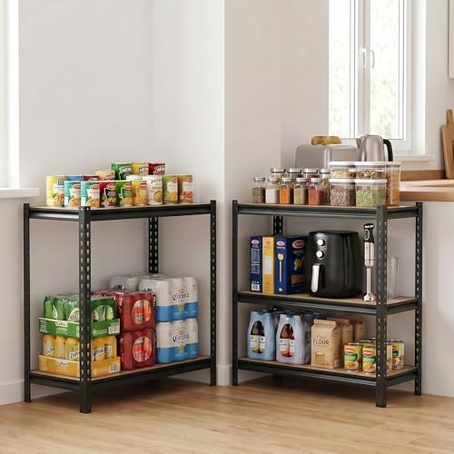 VEVOR Storage Shelves, 5-Tier Adjustable, 2500 lbs Capacity, Heavy Duty Garage Storage Shelving Unit, Metal Utility Rack Shelf, for Garage Warehouse Basement Kitchen, 40.35" W x 20.35" D x 71.38" H - size: 20" D x 40" W x 72" H